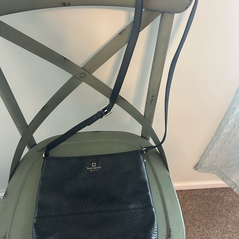 Kate Spade Black Pebbled Leather Shoulder Bag